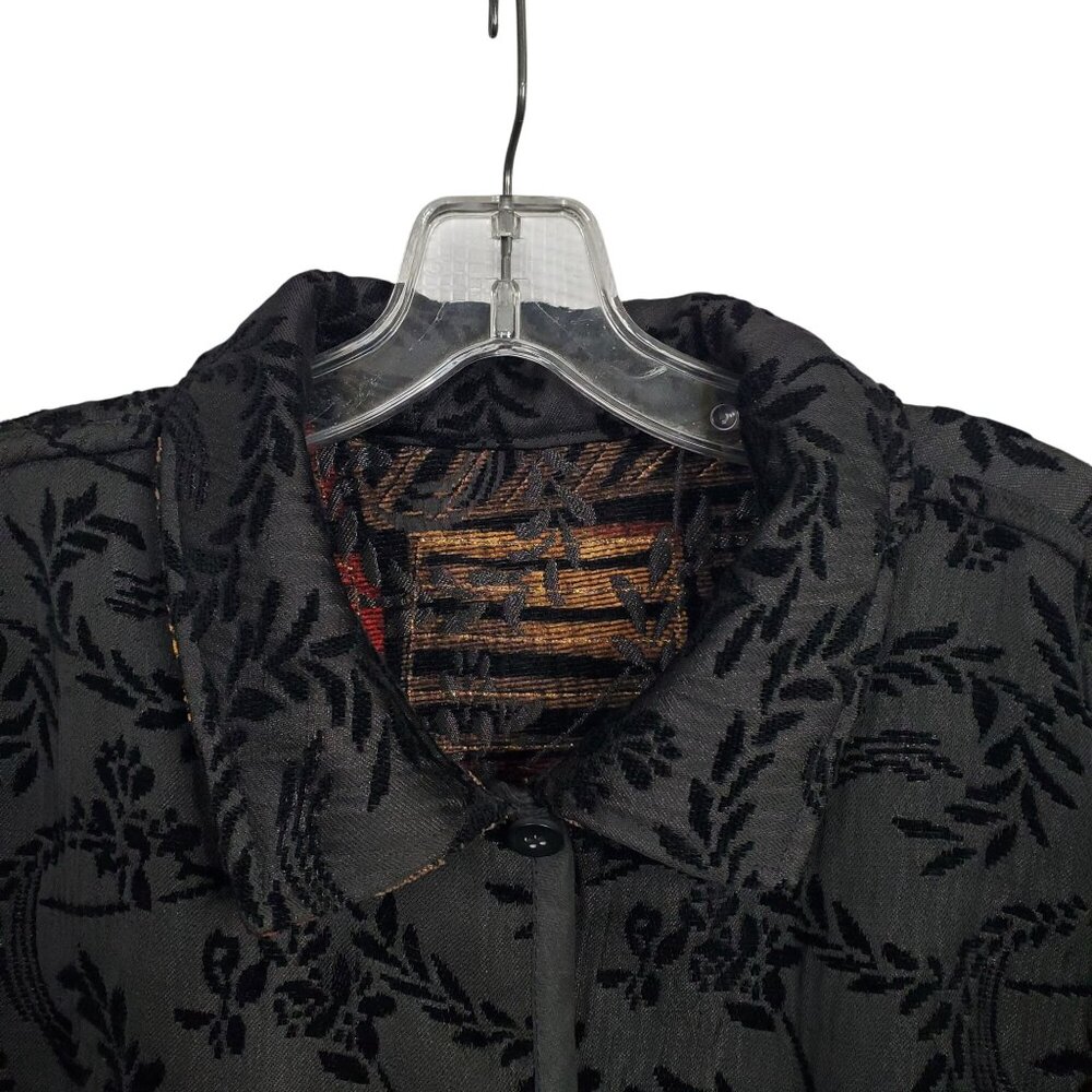 Coldwater Creek Size XL Jacket Reversible Tapestry Jacquard Chenille Velvety Art - Picture 13 of 15